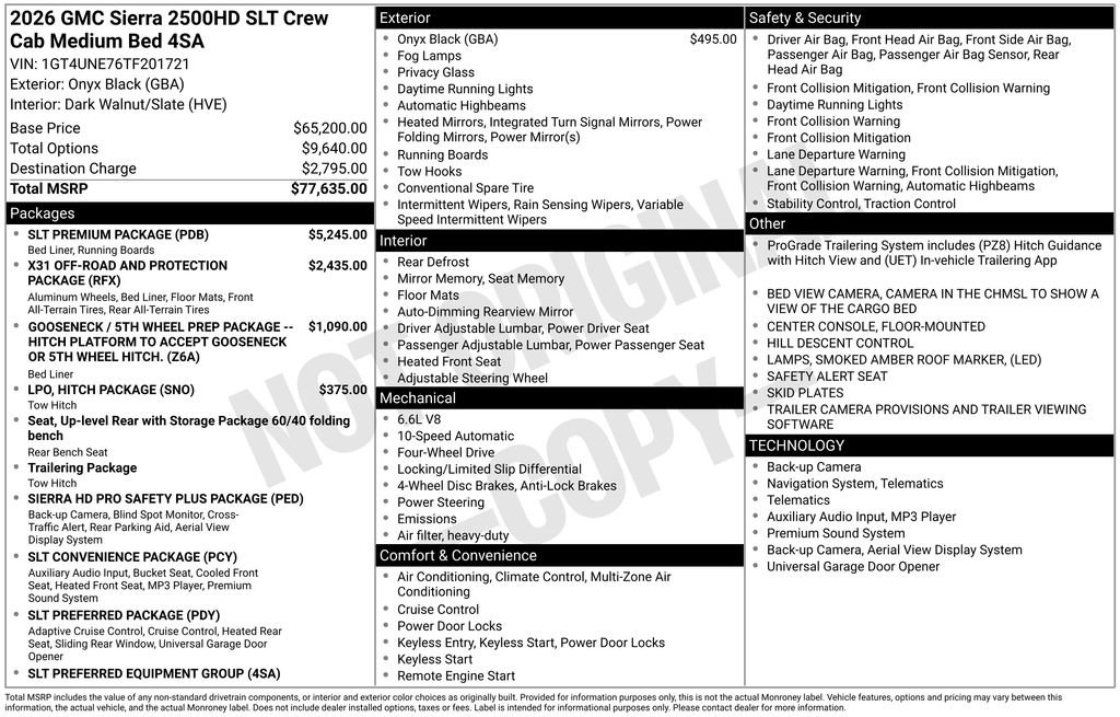 New 2026 GMC Sierra 2500 SLT w/ SLT Premium Package AWD/4WD image 30