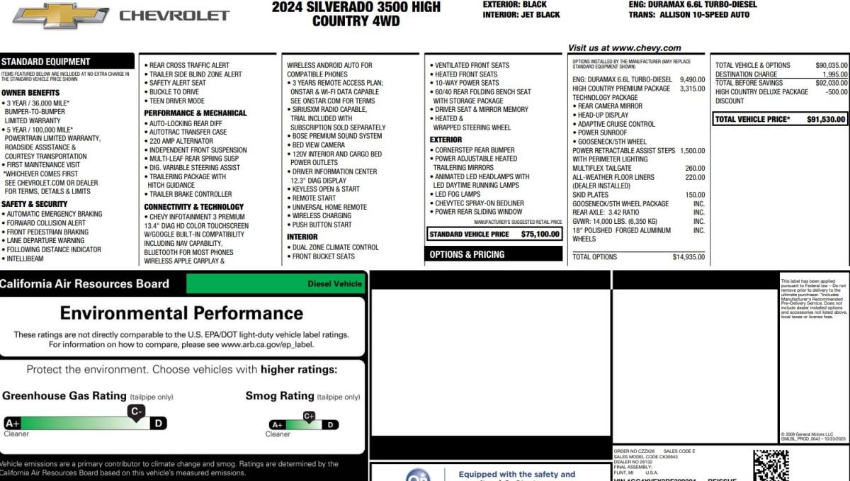 Used 2024 Chevrolet Silverado 3500 High Country w/ High Country Premium Package image 14
