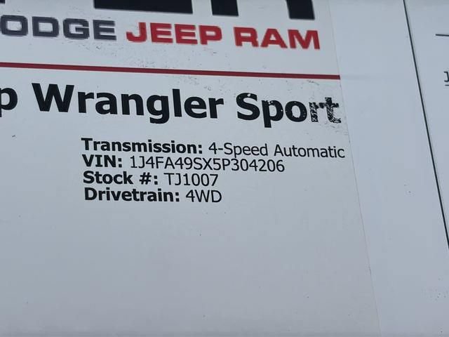 Used 2005 Jeep Wrangler Sport AWD/4WD image 29