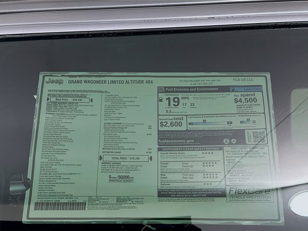 New 2026 Jeep Grand Wagoneer Limited w/ Convenience Group I image 21