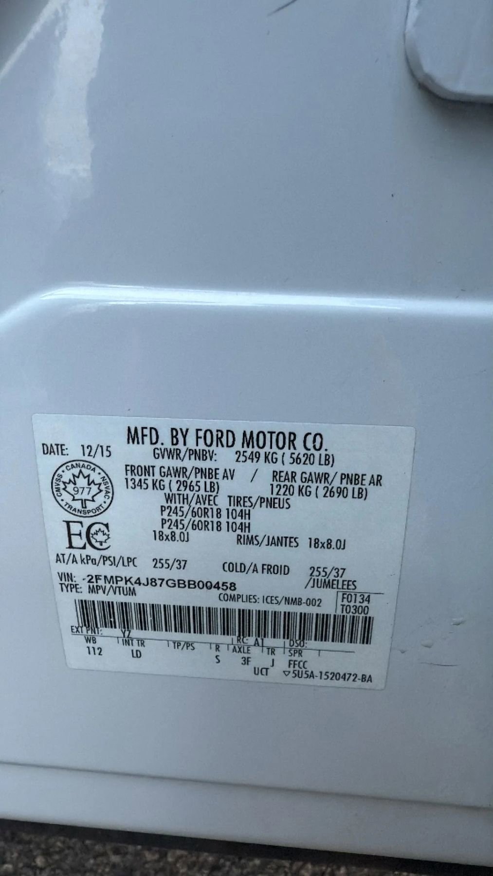 Used 2016 Ford Edge SEL w/ Canadian Touring Package image 33