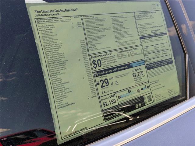 Used 2026 BMW X3 xDrive30i w/ Premium Package AWD/4WD image 19