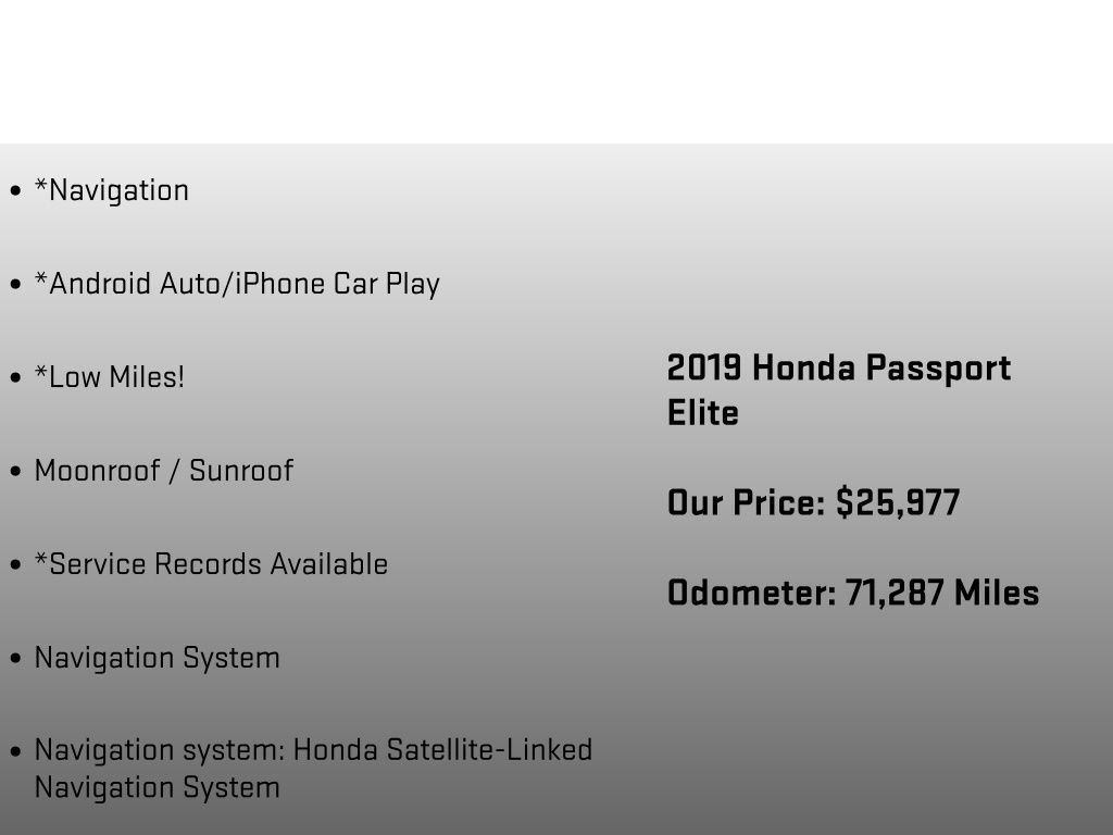 Used 2019 Honda Passport Elite image 12
