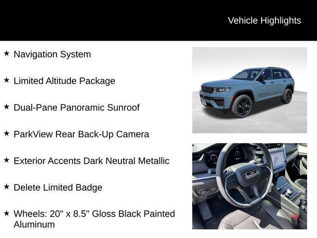 Certified 2026 Jeep Grand Cherokee Limited w/ Limited Altitude Package AWD/4WD image 7