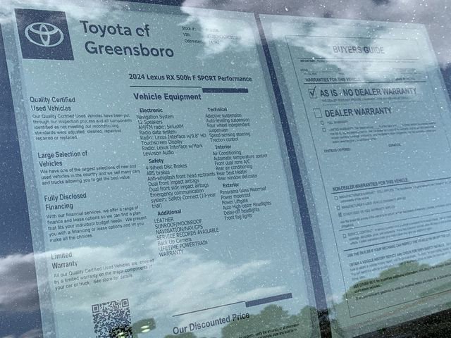 Used 2024 Lexus RX 500h F Sport w/ Convenience Package image 38