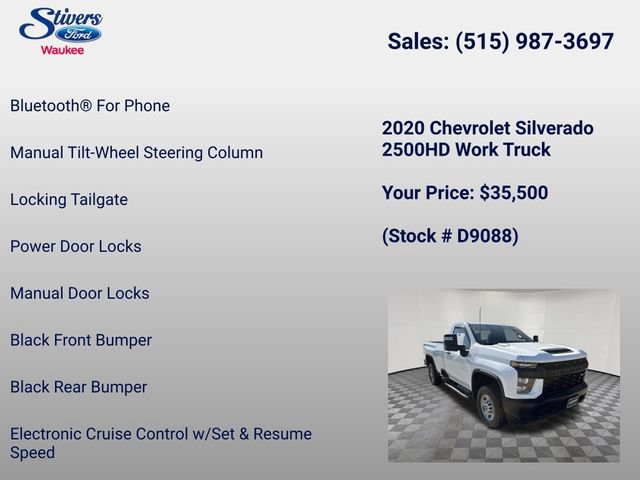Used 2020 Chevrolet Silverado 2500 W/T w/ WT Convenience Package AWD/4WD image 24
