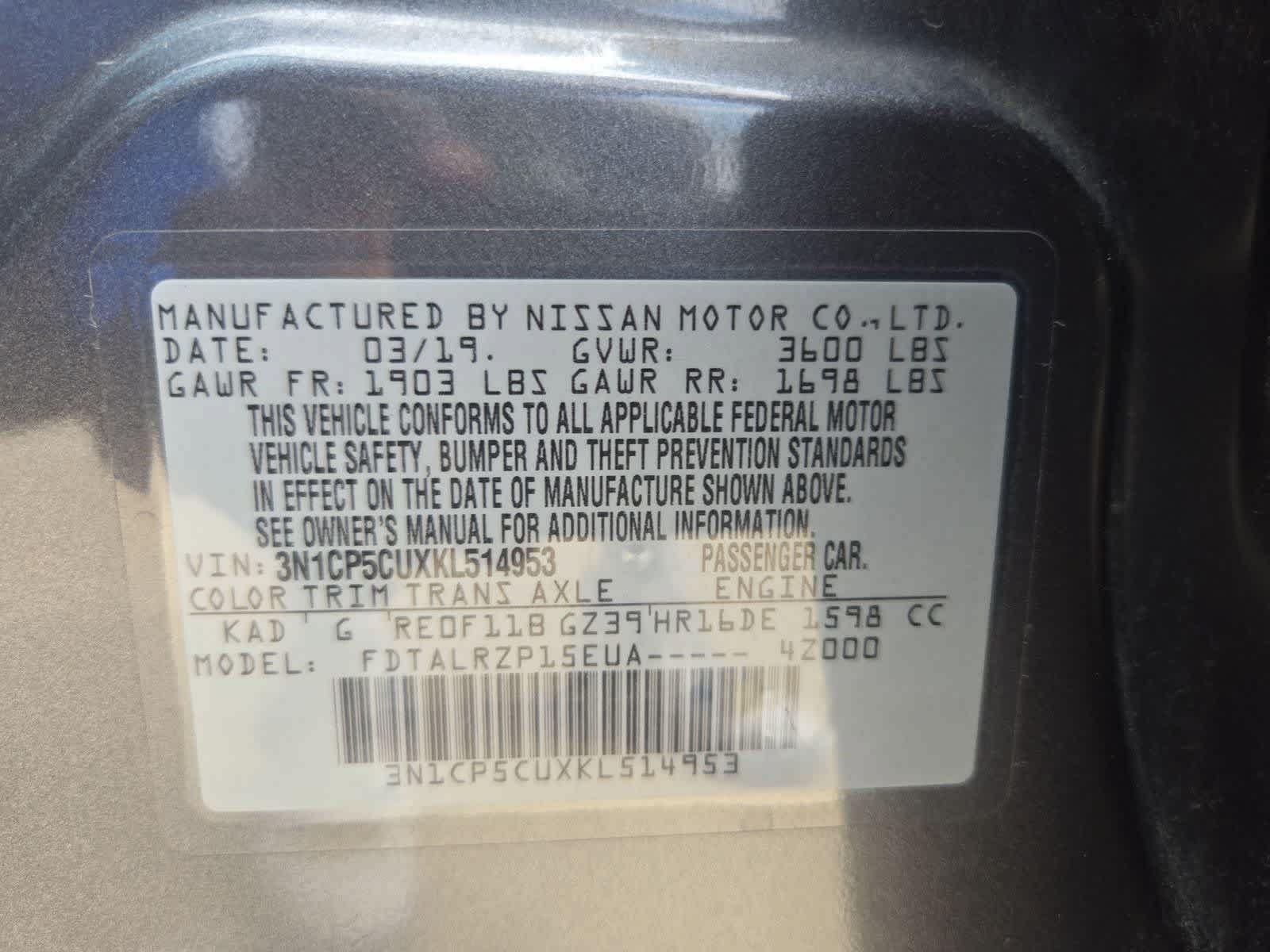 Used 2019 Nissan Kicks S FWD image 32