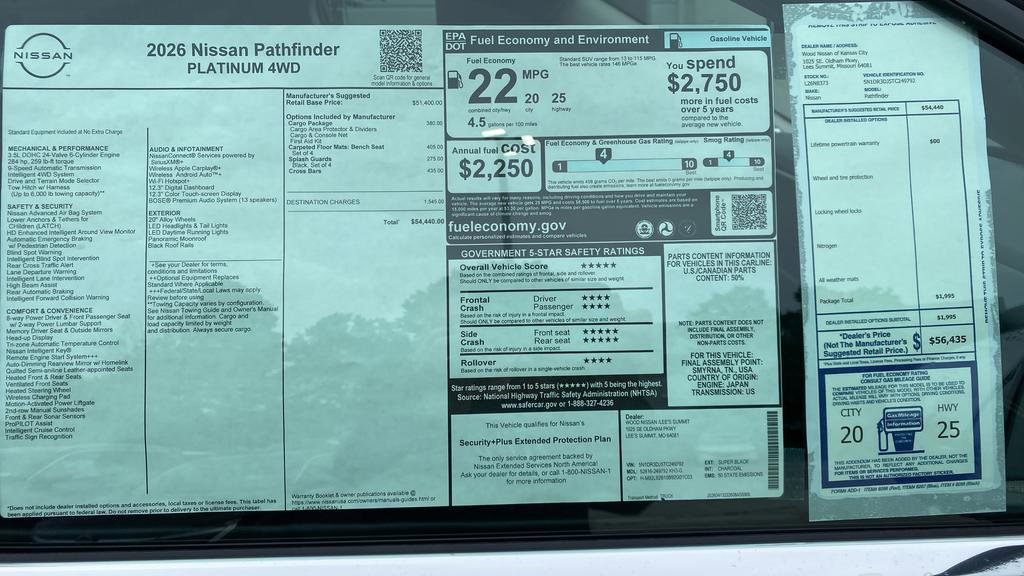 New 2026 Nissan Pathfinder Platinum w/ Cargo Package AWD/4WD image 12
