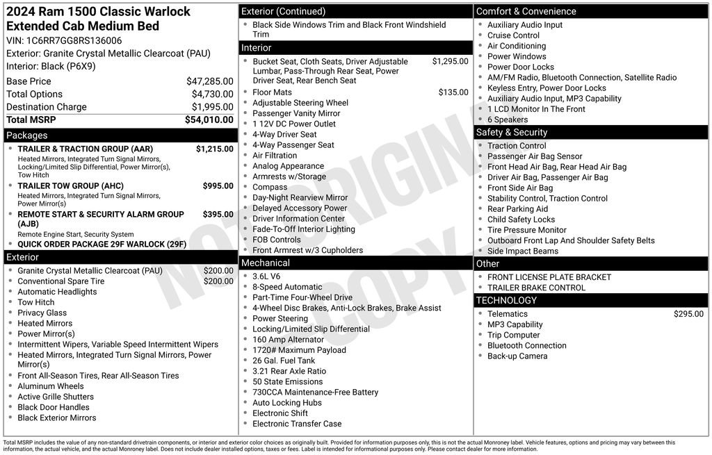Used 2024 RAM 1500 Classic Warlock w/ Trailer & Traction Group AWD/4WD image 6