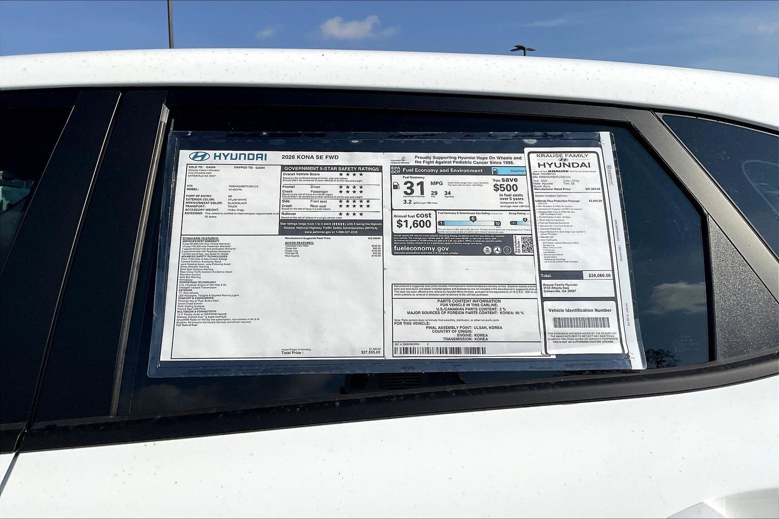 New 2026 Hyundai Kona SE image 14