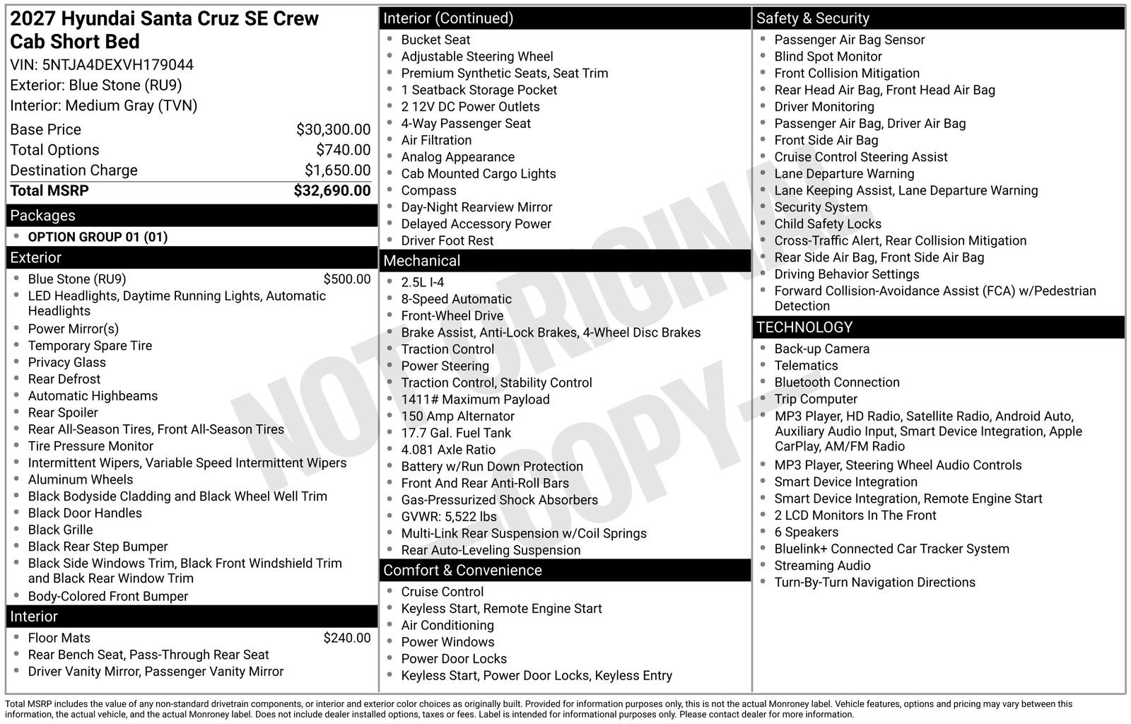 New 2027 Hyundai Santa Cruz SE FWD image 22