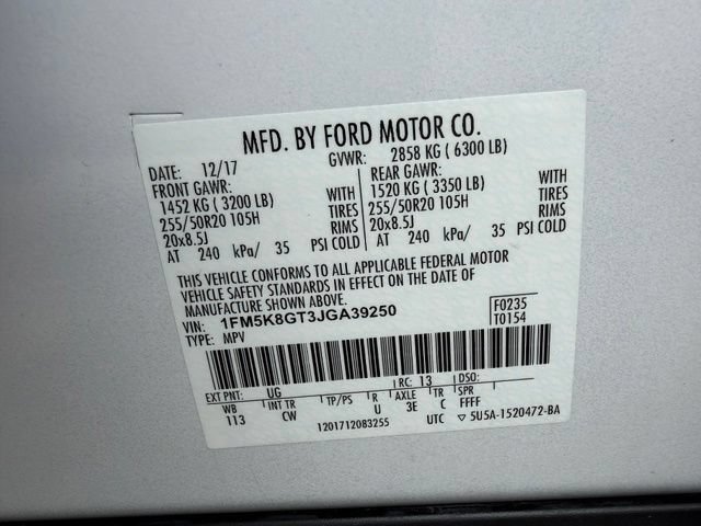 Used 2018 Ford Explorer Sport w/ Equipment Group 401A AWD/4WD image 49