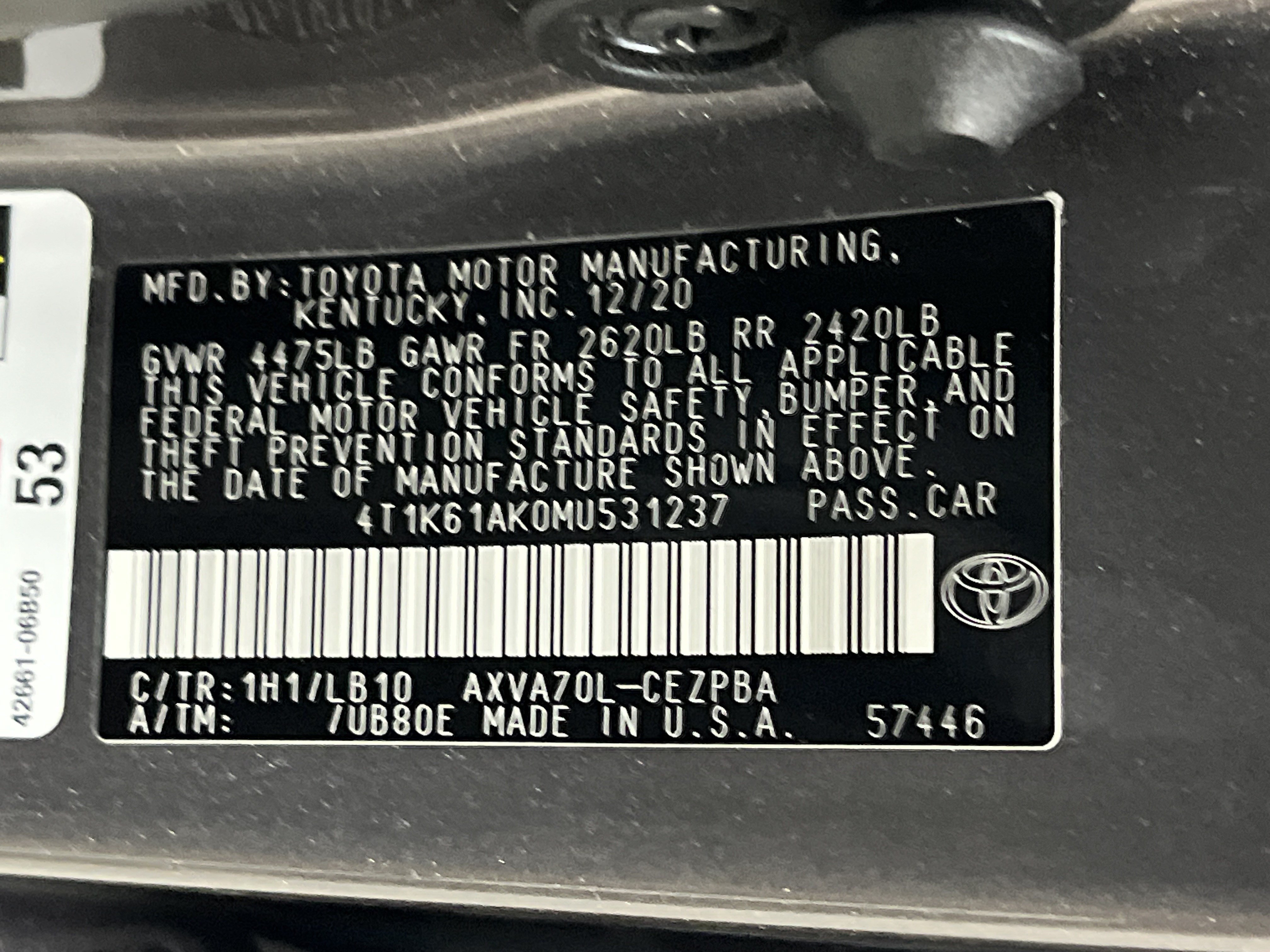 Certified 2021 Toyota Camry XSE w/ Navigation Package FWD image 34