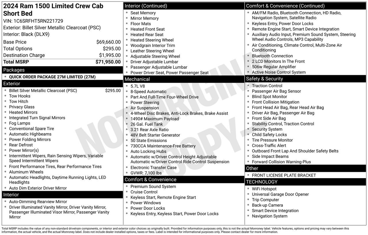 Used 2024 RAM 1500 Limited image 47
