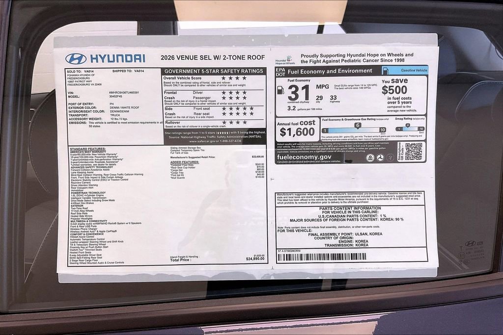 New 2026 Hyundai Venue SEL image 14
