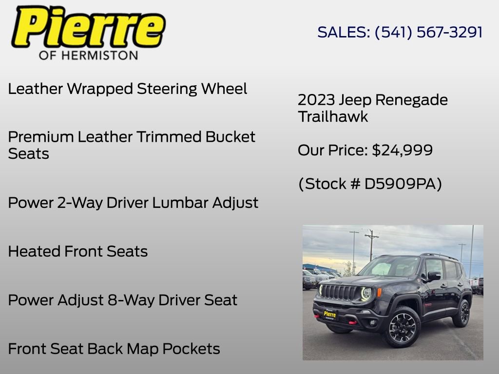 Used 2023 Jeep Renegade Trailhawk w/ Sun/Sound Group AWD/4WD image 24