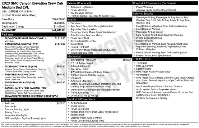 Used 2023 GMC Canyon Elevation w/ Elevation Premium Package RWD image 4