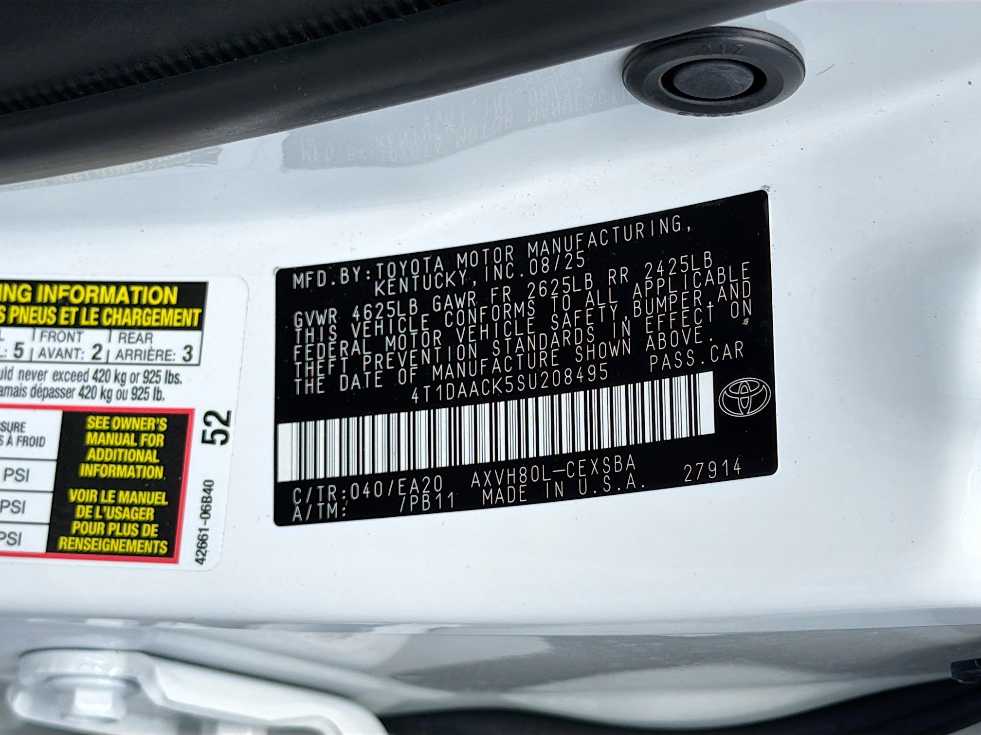 Used 2025 Toyota Camry SE w/ Multimedia Upgrade Package FWD image 43