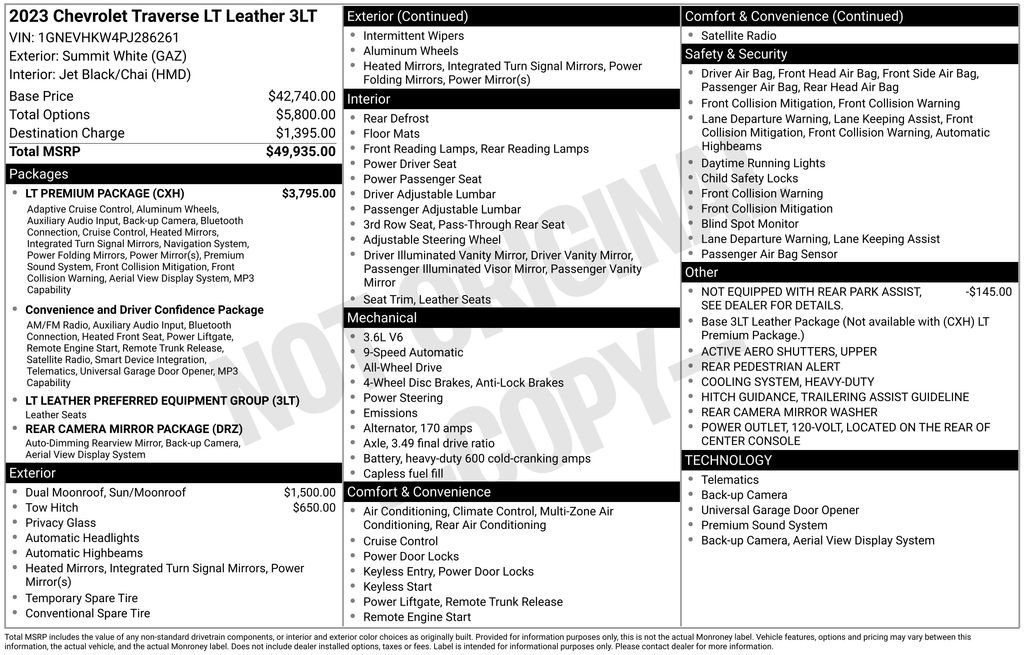 Certified 2023 Chevrolet Traverse LT w/ LT Premium Package AWD/4WD image 10