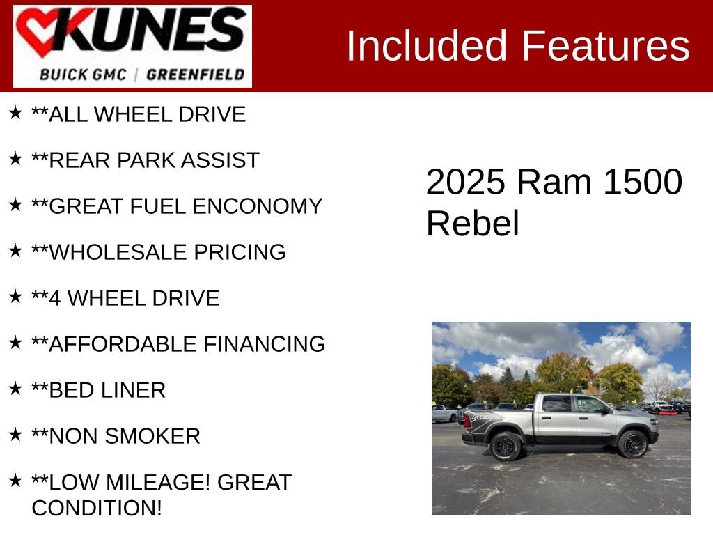 Used 2025 RAM 1500 Rebel w/ Rebel Level 1 Equipment Group image 3