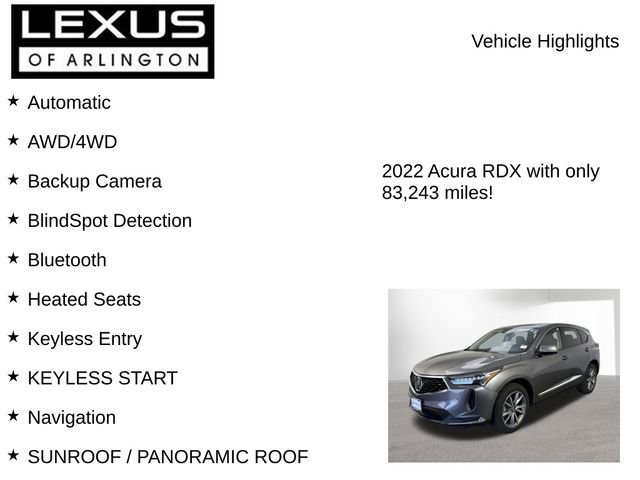 Used 2022 Acura RDX AWD w/ Technology Package image 7