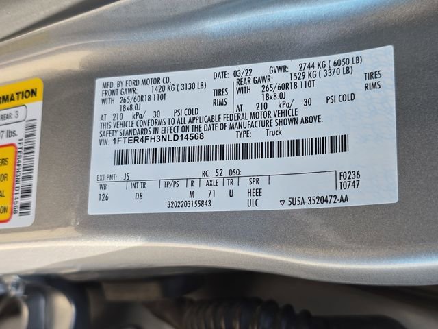 Used 2022 Ford Ranger Lariat w/ Trailer Tow Package AWD/4WD image 34