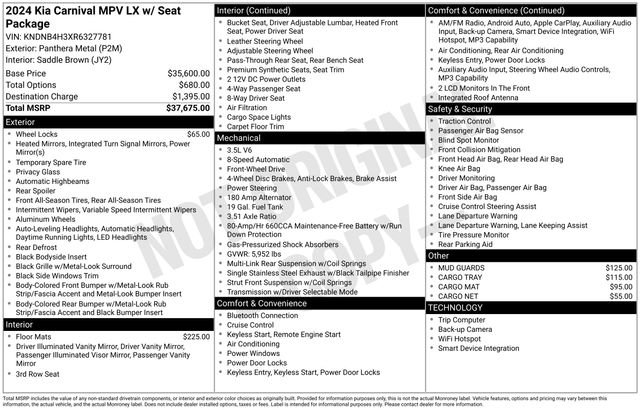 Used 2024 Kia Carnival LX FWD image 5