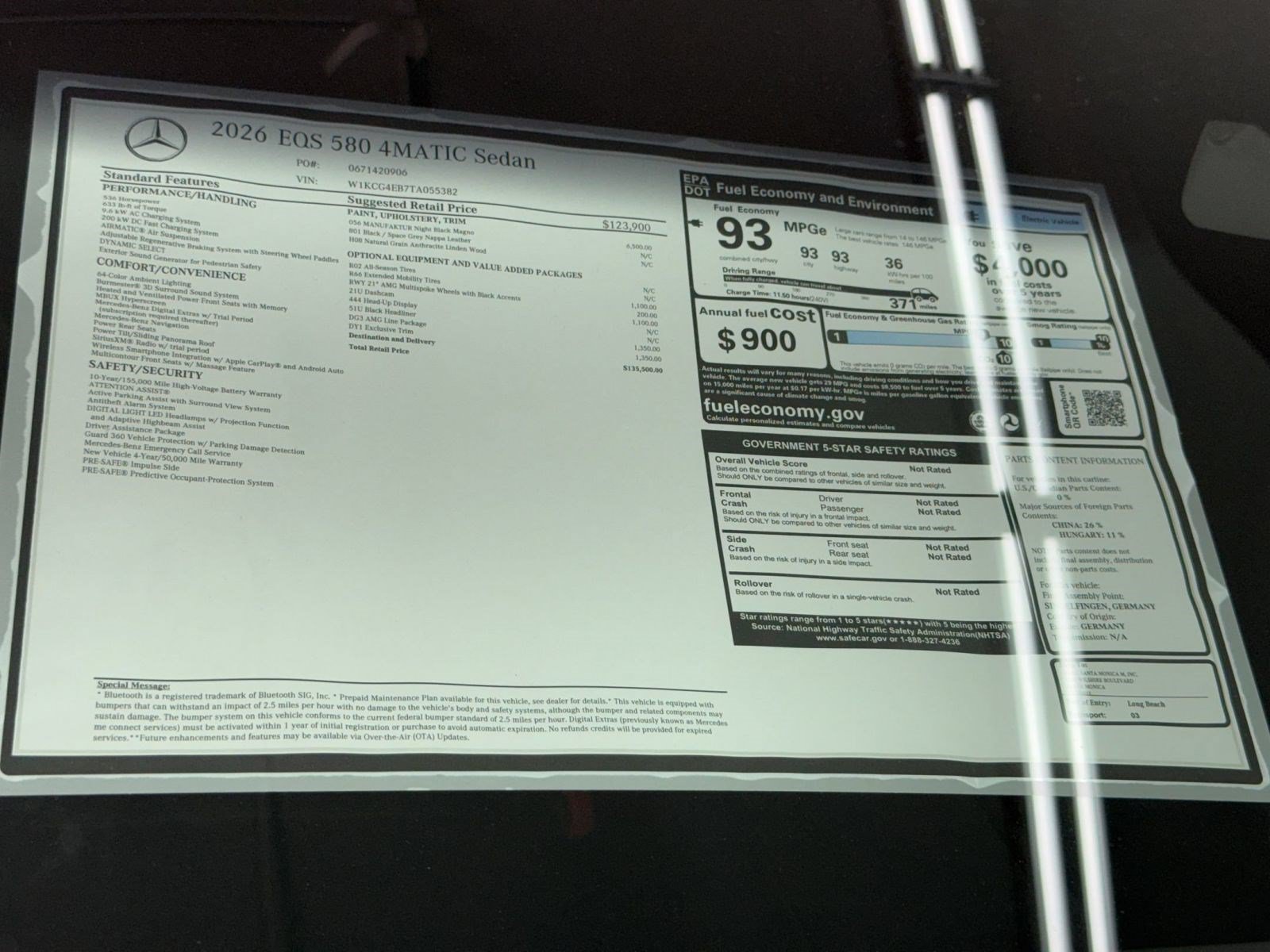 New 2026 Mercedes-Benz EQS 580 4MATIC Sedan image 33