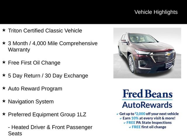Used 2022 Chevrolet Traverse Premier w/ LPO, Floor Liner Package image 4