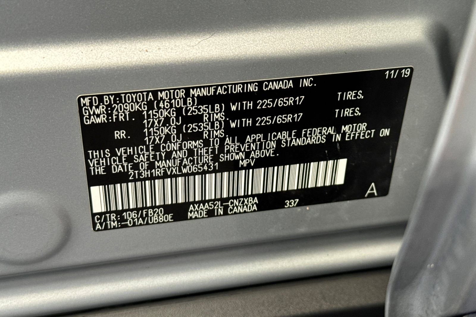 Certified 2020 Toyota RAV4 LE w/ Carpet Mat Package FWD image 28
