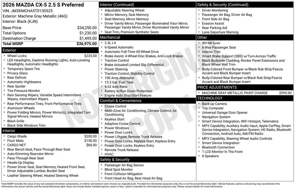 New 2026 MAZDA CX-5 Preferred AWD/4WD image 31