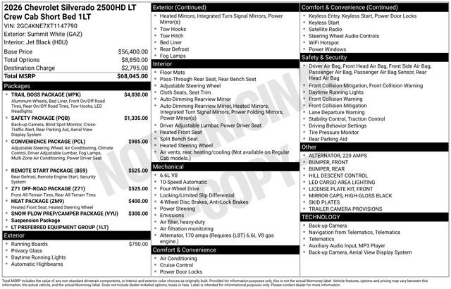 New 2026 Chevrolet Silverado 2500 LT w/ Trail Boss Package image 6