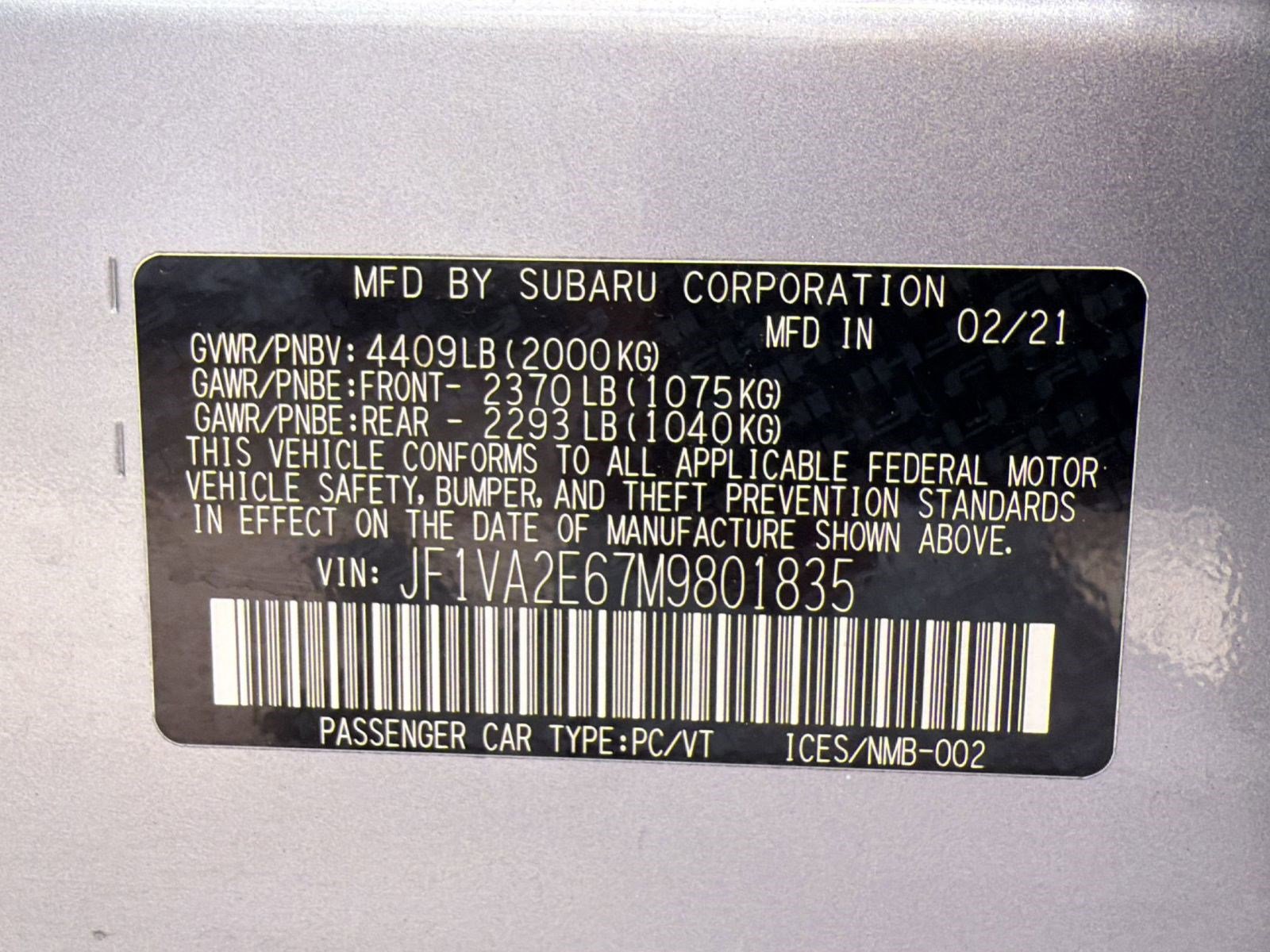 Used 2021 Subaru WRX STI w/ Popular Package #3 (IZT) AWD/4WD image 19