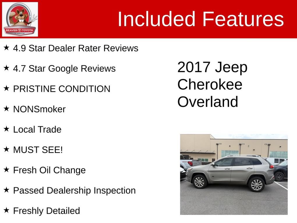 Used 2017 Jeep Cherokee Overland w/ Technology Group AWD/4WD image 5
