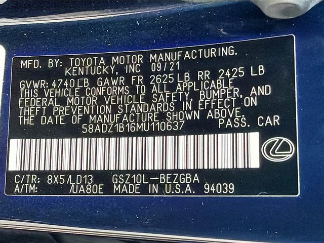 Used 2021 Lexus ES 350 ES 350 w/ Premium Package image 42