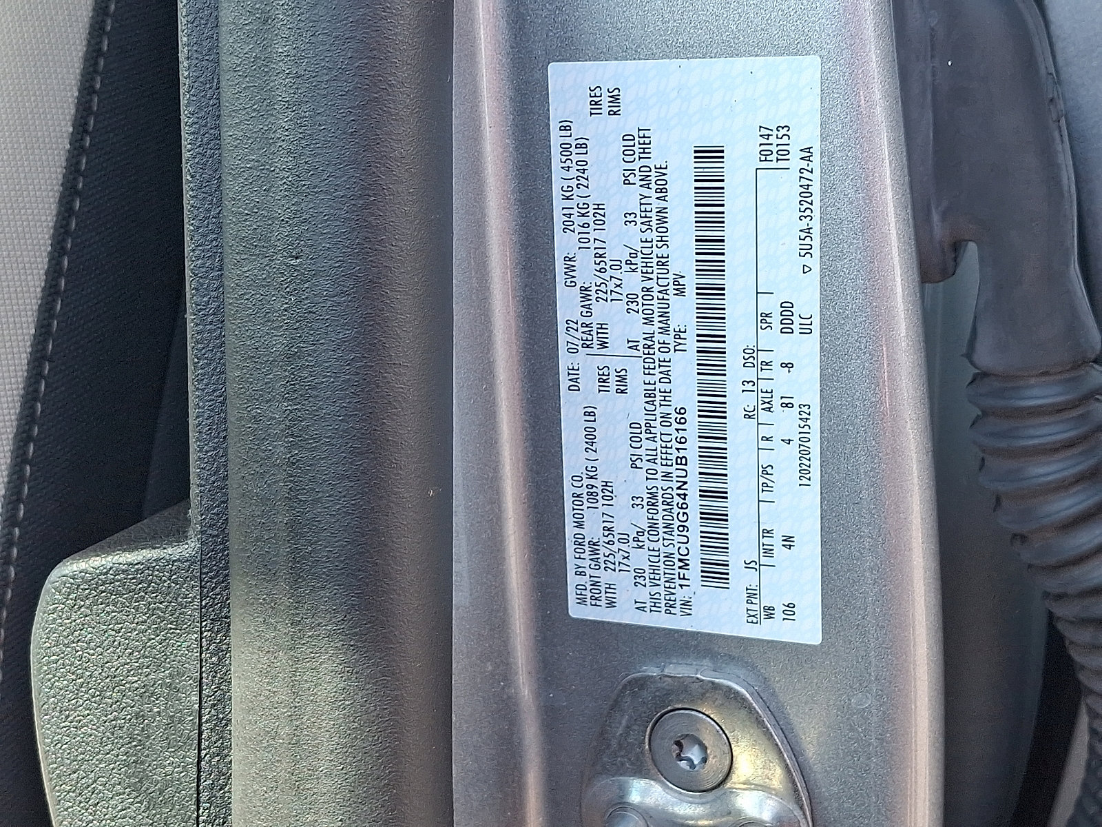 Certified 2022 Ford Escape SE w/ Convenience Package image 27