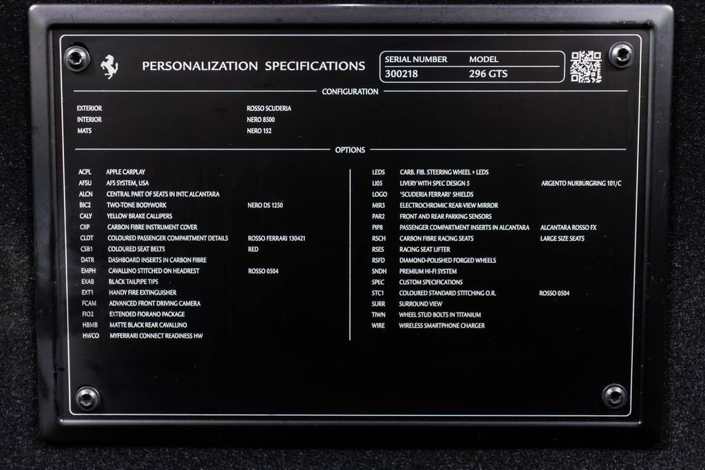 Certified 2024 Ferrari 296 GTS RWD image 58
