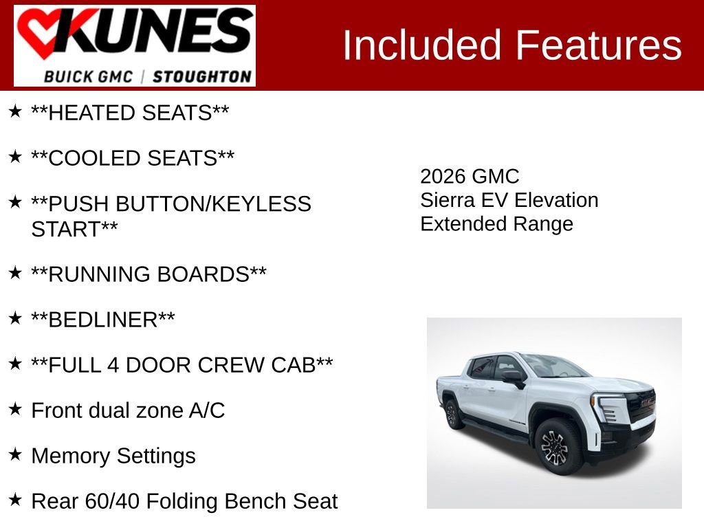 New 2026 GMC Sierra EV Elevation w/ Premium Package image 3