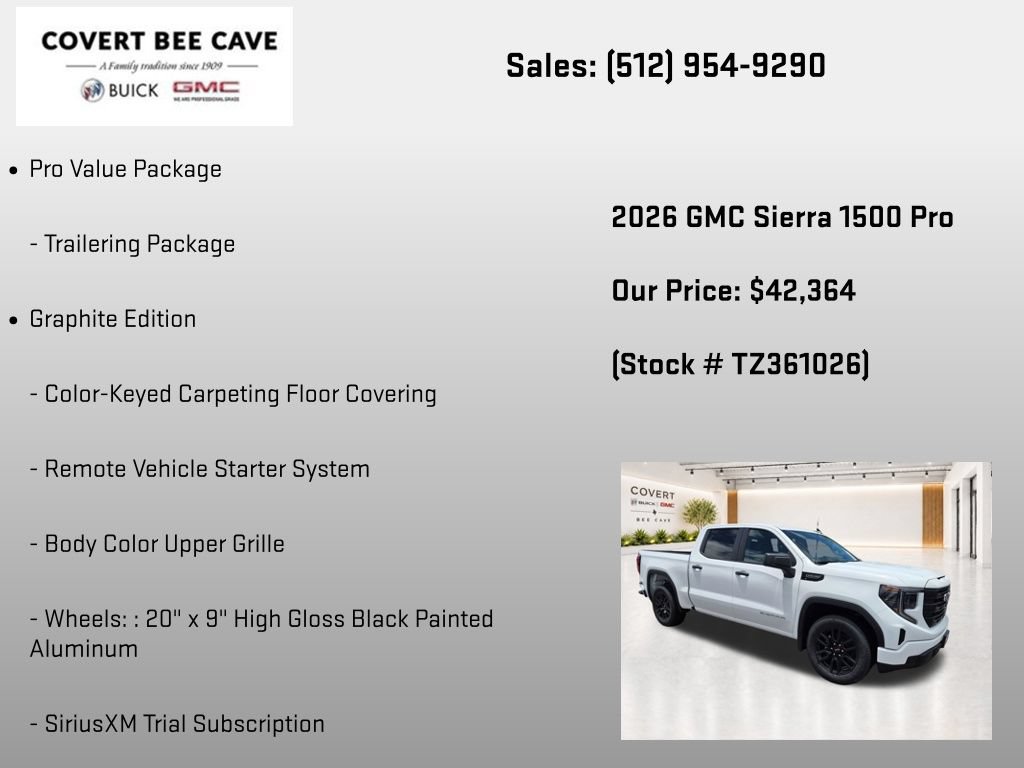 New 2026 GMC Sierra 1500 Pro w/ Graphite Edition RWD image 26