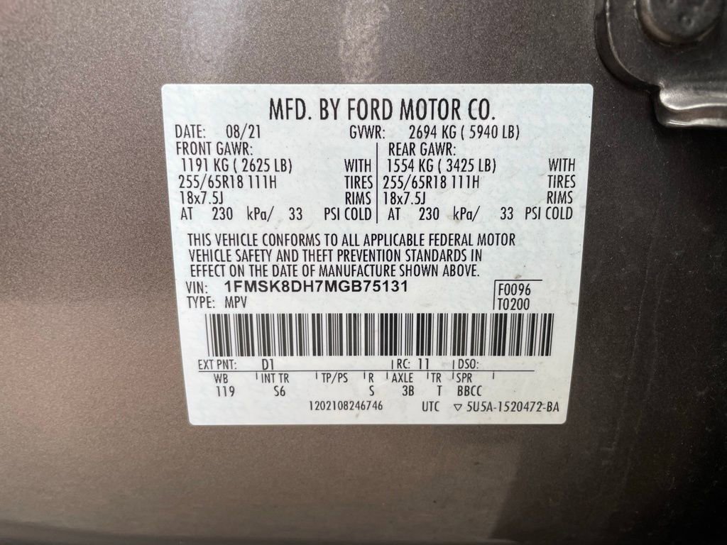 Used 2021 Ford Explorer XLT w/ Equipment Group 202A image 20