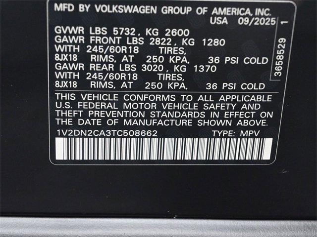 New 2026 Volkswagen Atlas SE image 18