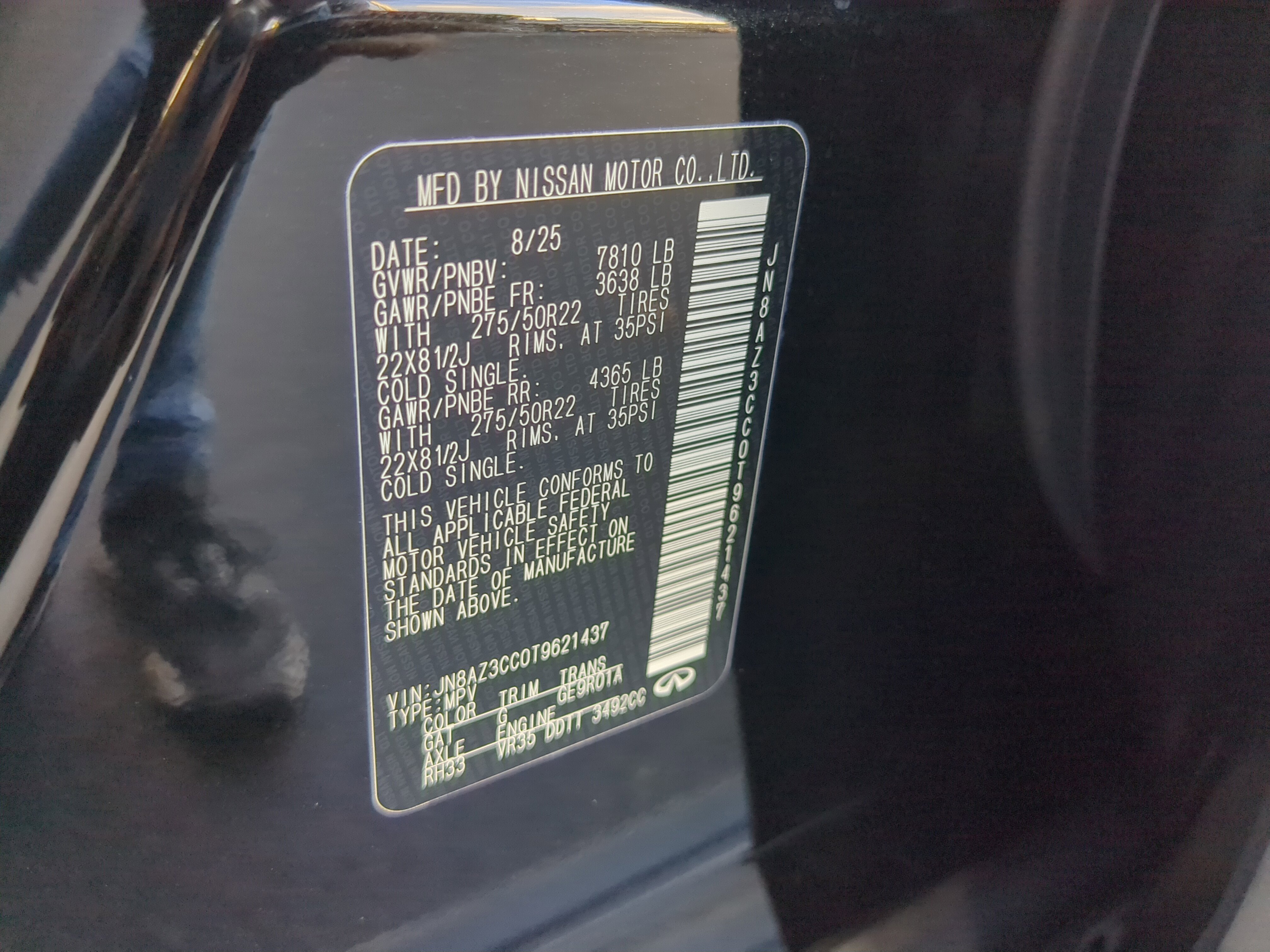 New 2026 INFINITI QX80 Autograph w/ Premium Cargo Package image 36