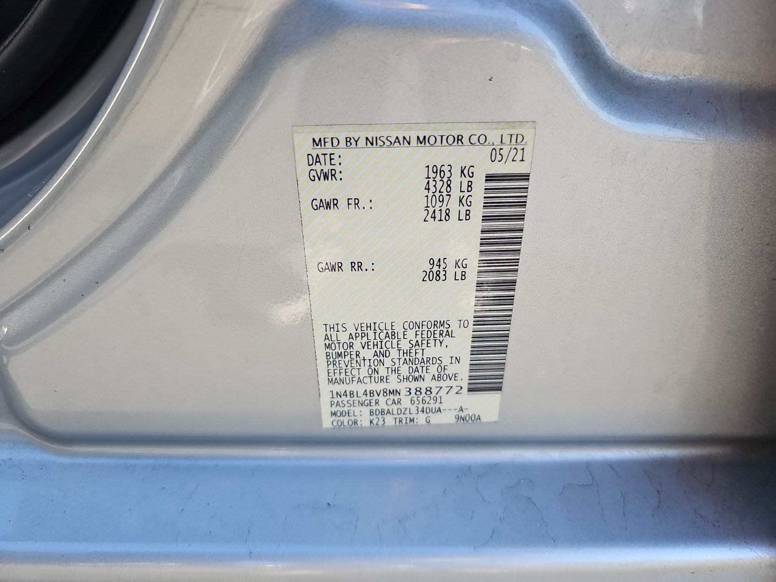 Used 2021 Nissan Altima 2.5 S FWD image 9
