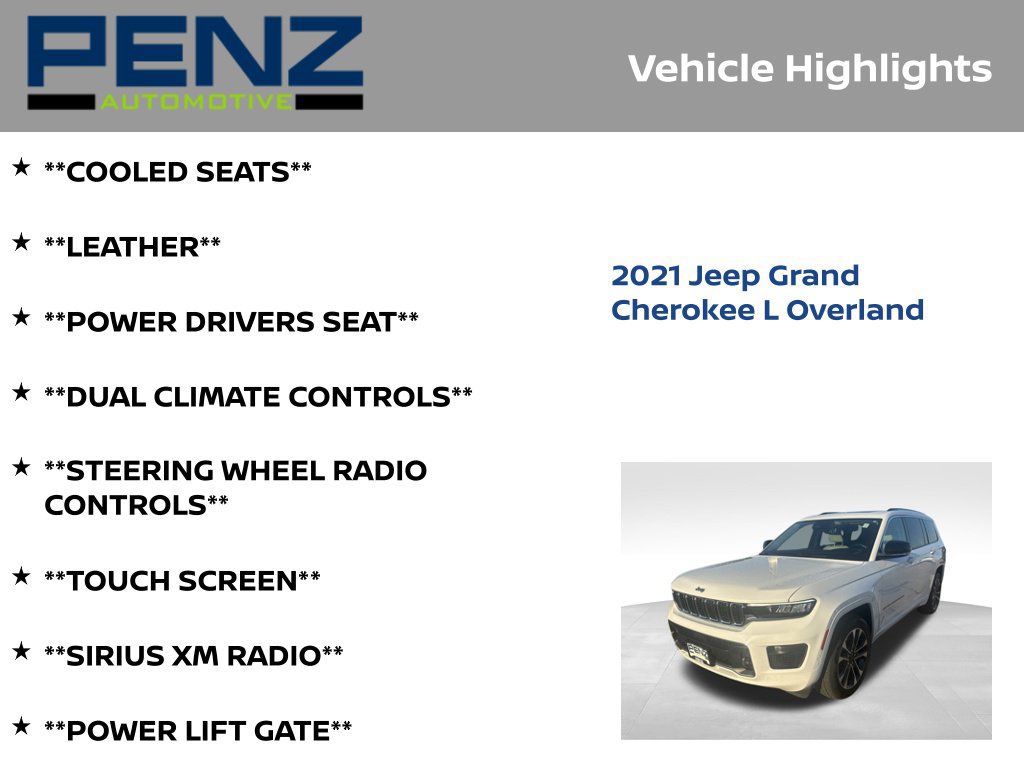 Used 2021 Jeep Grand Cherokee L Overland w/ Luxury Tech Group IV AWD/4WD image 7