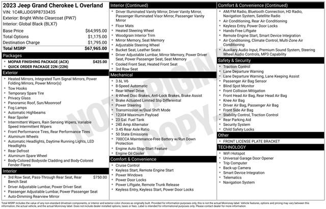 Used 2023 Jeep Grand Cherokee L Overland w/ MOPAR Finishing Package RWD image 4