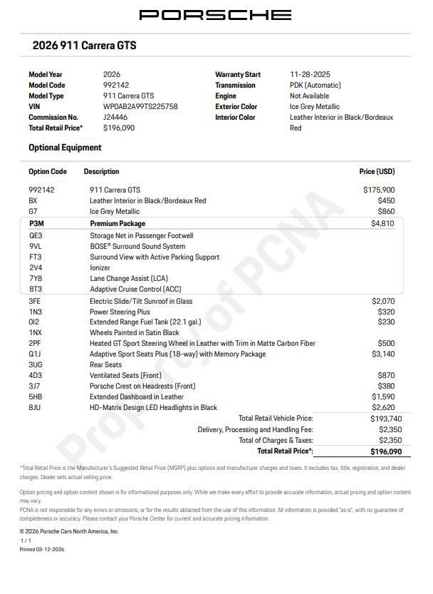 New 2026 Porsche 911 Carrera GTS RWD image 6