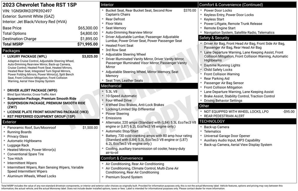 Certified 2023 Chevrolet Tahoe RST w/ Luxury Package AWD/4WD image 2