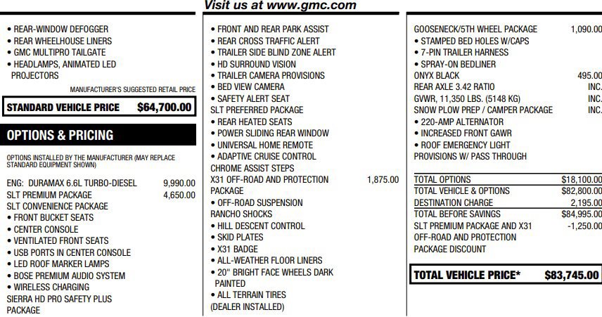 Certified 2025 GMC Sierra 2500 SLT w/ SLT Premium Package AWD/4WD image 2