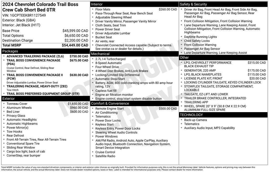 Used 2024 Chevrolet Colorado Trail Boss w/ Advanced Trailering Package AWD/4WD image 9