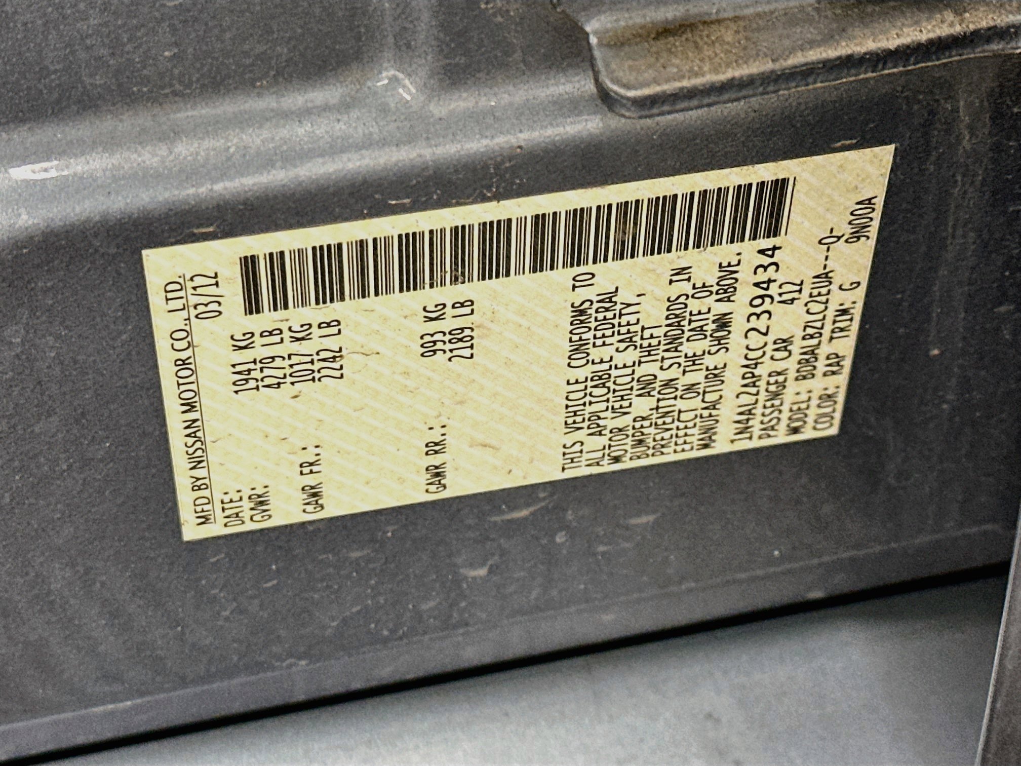 Used 2012 Nissan Altima 2.5 S FWD image 12
